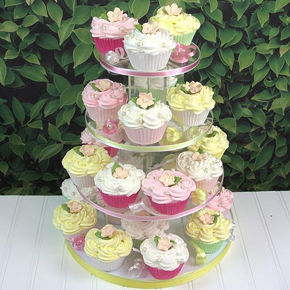 Global Sugar Art Blossoms and Leaves Edible Sugar Cake & Cupcake Flowers, Peach, Small Unwired, 24 Count with leaves by Chef Alan Tetreault