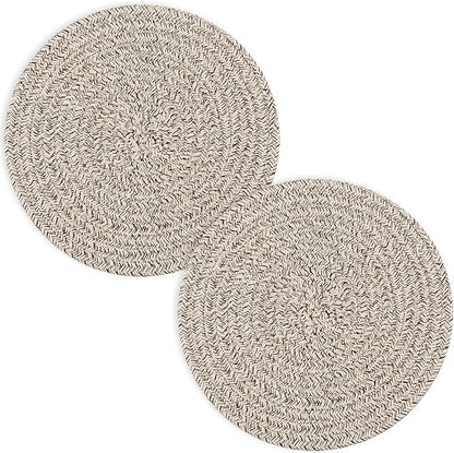 Trivets for Hot Dishes, Pots and Pans, 8 Inches Hot Pads 5 Pcs, Pot Holders for Kitchen, Heat Resistant Mat Protect Counter, Coasters Set Home Essentials Farmhouse Decor (Brown)