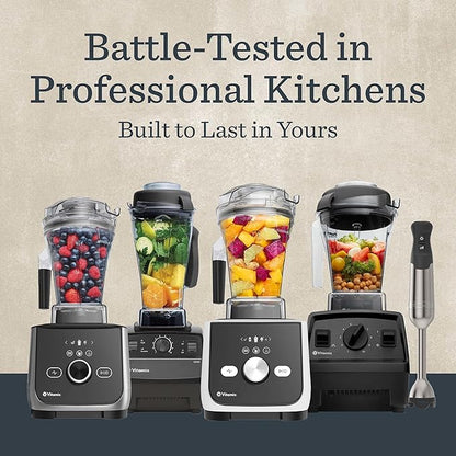 Vitamix Explorian with Programs, Three Blending Programs, Professional-Grade Blender for Smoothies and More, Self-Cleaning Kitchen Appliance, 64 Oz Container, Black (Renewed Premium)