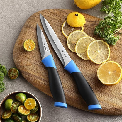 McCook® Knife Sets, German Stainless Steel Kitchen Knife Block Sets with Built-in Sharpener