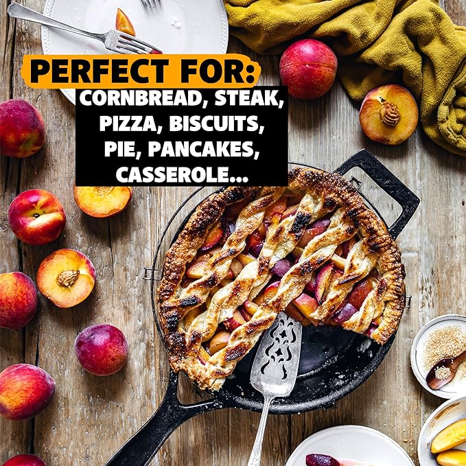 Stargazer 10.5-Inch Cast Iron Skillet | Made in USA, Seasoned, Premium Frying Pan for Grilling, Searing, Baking & More – Durable Cast Iron with Smooth Cooking Surface