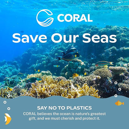 CORAL Ivory White 100% Compostable Knives - 120 Heavy Duty No Plastic Knives (7.0 inch) - Break Resistant with Smooth Edges, Ocean Friendly Alternative to Plastic Silverware - Biodegradable & Disposable Knives
