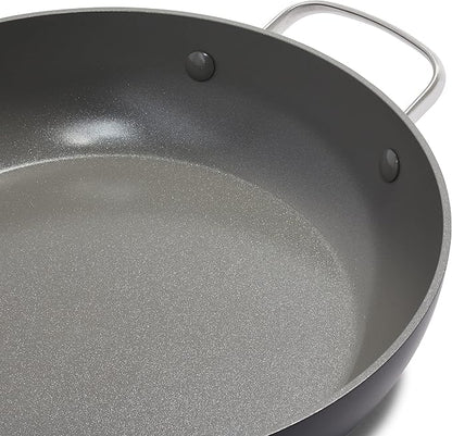 GreenPan Chatham Hard Anodized Healthy Ceramic Nonstick 10 Piece Cookware Pots and Pans Set, Frying Pan Skillets, Saucepans, Saute Pan, Stockpot, Lids, PFAS-Free, Dishwasher & Oven Safe, Gray