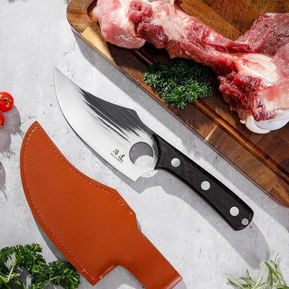 SHANGDAO Boning Knives, 6 ″ Viking Boning Knife for Meat Cutting, High-carbon steel Chopper Knife, Forged Blade & Wood Handle, Hand Forged Full Tang Knife
