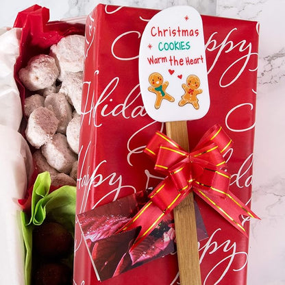 3 Piece Christmas Silicone Spatula Set with lovely bow and gift card. Easy clean, durable, high temperature and stain resistant with bamboo handles.