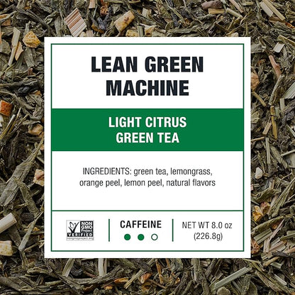 Tiesta Tea - Lean Green Machine Cold Brew, Loose Leaf, Light Citrus Green Tea, Medium Caffeinated Blend, Cold Brew Packets, Makes 64 oz Per Bag (Pack of 10)