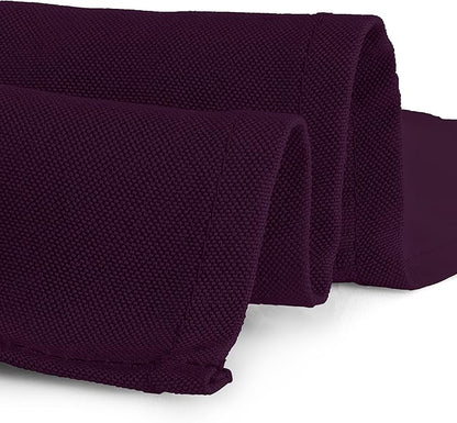 Gee Di Moda Rectangle Tablecloth - 60 x 102 Inch Eggplant - Heavy Duty, Wrinkle Resistant, Machine Washable - For 6 Ft Rectangular Table, Buffet, Dinner, Wedding & Baby Shower