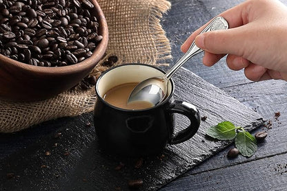 New Star Foodservice 58383 Shell Pattern, 18/0 Stainless Steel, Coffee Spoon, 4.6-Inch, Set of 12