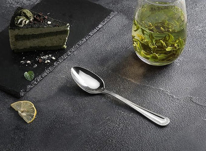 New Star Foodservice 58543 Bead Pattern, 8/0 Teaspoon, 6.3-Inch Set of 12