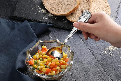 New Star Foodservice 58345 Shell Pattern, 18/0 Stainless Steel, Dinner/Dessert Spoon, 7.5-Inch, Set of 12