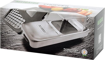 Alligator Vegetable Chopper with Container | Food, Salad, Veggie Dicer, Manual Onion Chopper Vegetable Cutter | 3 Stainless Steel Blades Included | Perfect for Kitchen Prep