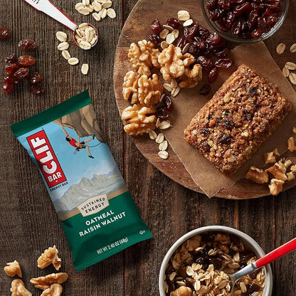 CLIF BAR - Energy Protein Bars - Oatmeal Raisin Walnut - Made with Organic Oats - Energy Bars - Non-GMO - (10 Pack)