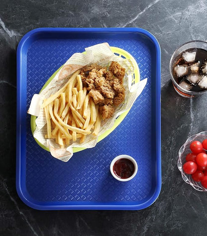 New Star Foodservice Fast Food Tray, Set of 12 (Blue, 10 by 14 Inch)