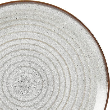 Gibson Elite Dreamweaver Double Bowl Terracotta Reactive Dinnerware Set - Grey, Service for 4 (16pcs)