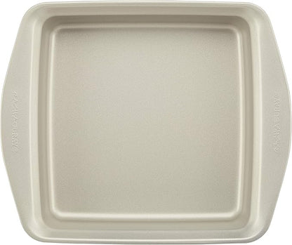 Rachael Ray Nonstick Bakeware Set without Grips includes Nonstick Bread Pan, Baking Pans, Cake Pans, Cookie Sheet / Baking Sheet - 10 Piece, Silver