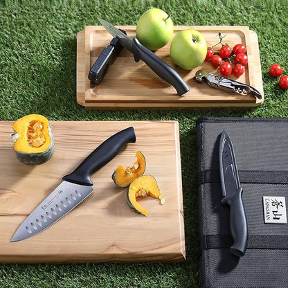 Cangshan Horizon Series 1026689 Swedish 14C28N Steel 7-Piece Travel Knife Bag Set