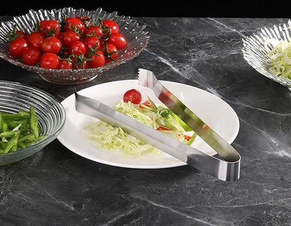 New Star Foodservice 42276 Restaurant-Grade Pom Tong, Stainless Steel, 9 inch, Set of 6, Silver