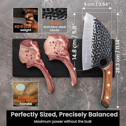 Matsato Knife Set 3-Piece Kitchen Knives, Cooking Chef Knife Set, Cleaver, Kitchen And Chef Cutting and Chopping Knives Sets Juego De Cuchillos Para Cocina