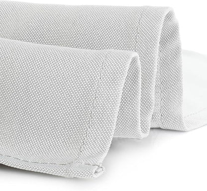 Gee Di Moda Rectangle Tablecloth - 90 x 156 Inch White Table Cloth for 8 Foot Table with Floor-Length Drop - Heavy Duty Washable Fabric - 8 Ft Buffet Table, Holiday Party, Wedding & Baby Shower