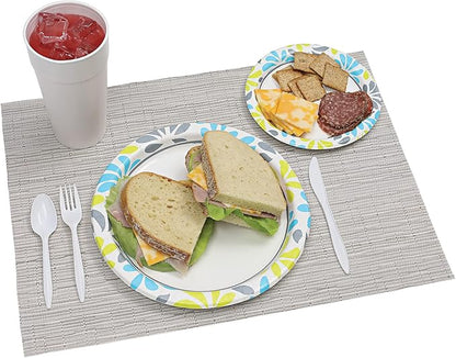 Genuine Joe Printed Paper Plates, 9" (Pack of 125)