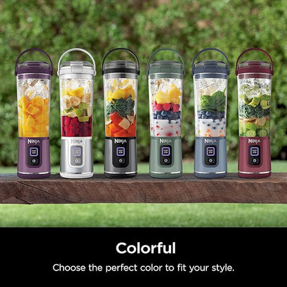 Ninja BC151NV Blast Portable Blender, Cordless, 18oz. Vessel, Personal Blender-for Shakes & Smoothies, BPA Free, Leakproof-Lid & Sip Spout, USB-C Rechargeable, Dishwasher Safe Parts, Denim Blue