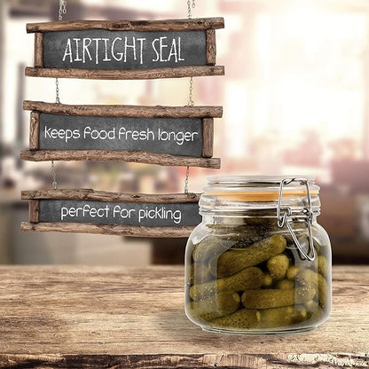 Galashield Glass Jars with Lids 24 oz Food Storage Jars with Airtight Lids Leak Proof Glass Canisters Kitchen Jars