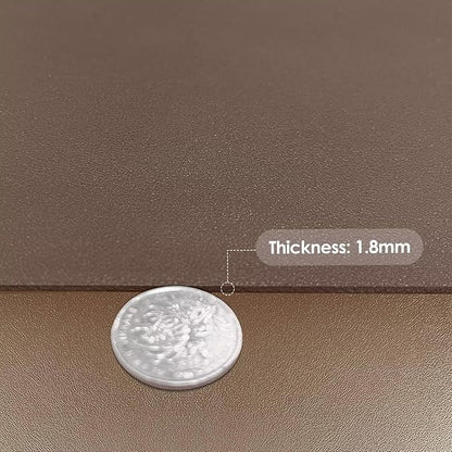 Leather Table Cover,1.8mm Thick,30x48 Inch Table Protector,Table Pads for Dining Room Table Rectangular,Table Cover Protector.(Mud Color+Champagne Gold,30x48)