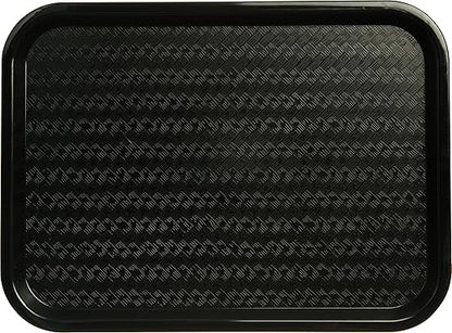 Carlisle FoodService Products CT121603 Café Standard Cafeteria / Fast Food Tray, 12" x 16", Black