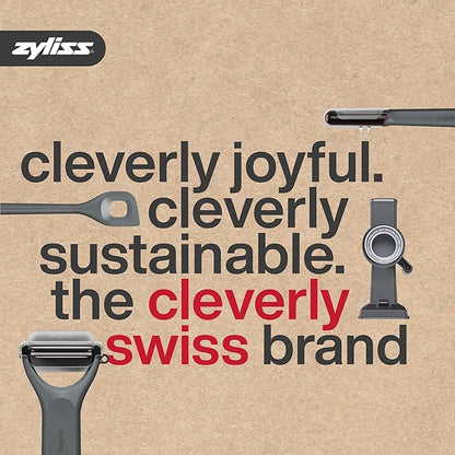 Zyliss Susi 3 Garlic Press - Aluminium Press with Built-In Cleaning Tool - Garlic Crusher, Mincer & Peeler for Unpeeled Cloves