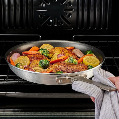 Tramontina Professional 8-Inch Non Stick Small Frying Pan, Heavy-Gauge Aluminum Skillet with Reinforced Nonstick Coating, Red Handle, Dishwasher and Oven Safe