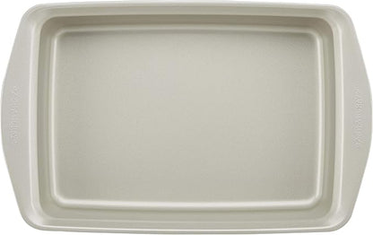 Rachael Ray Nonstick Bakeware Set without Grips includes Nonstick Bread Pan, Baking Pans, Cake Pans, Cookie Sheet / Baking Sheet - 10 Piece, Silver