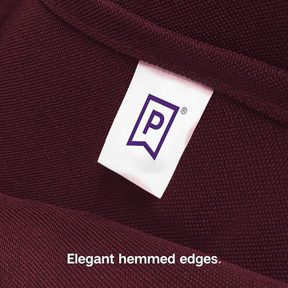 Gee Di Moda Rectangle Tablecloth - 60 x 126 Inch Burgundy Table Cloth for 8 Foot Rectangle Table - Heavy Duty Washable Fabric - for 8 Ft Buffet Table, Holiday Party, Dinner, Wedding & Baby Shower