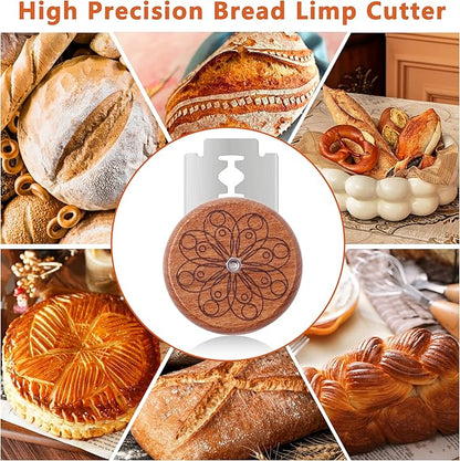 UFO Bread Lame Cutter for Homemade Sourdough,Bread Scorer Tool for Sourdough with 5 Blades and Storage Cover,Slashing Tool Bread Cutting Knife for Artisan Bread and Makers (Circle-black)