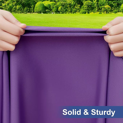 homing Rectangle Table Cloth Cover, Waterproof Polyester Elastic Fitted Tablecloth, Fits for 6 Foot Folding Tables, Washable Table Protector for Picnic, Camping, Outdoor (Purple, 30" x 72")