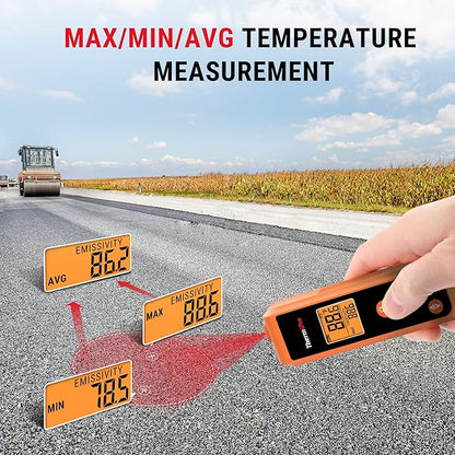 ThermoPro TP410 Infrared Thermometer Gun Non-Contact Laser Thermometer Gun for Cooking, Temperature Gun with Range -58℉~1022℉ for Pizza Oven Accessories, Griddle, Grill, HVAC, Engine (Not for Human)