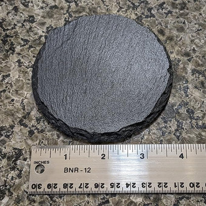 Gear Up Your Decor: Unique Motorcycle Coasters in Natural Slate - Round Slate - Set of 5