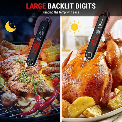 ThermoPro TP18 Instant Read Meat Thermometer Digital with Thermocouple Sensor, Cooking Food Thermometer for Grill, Smoker, BBQ, Oil Deep Frying, Candy, Kitchen Thermometer