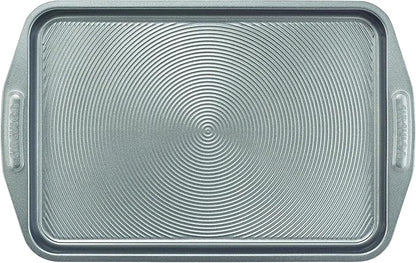 Circulon Total Bakeware Set Nonstick Cookie Baking Sheets with Cooling Rack, 3 Piece, Gray