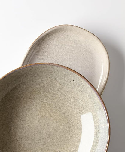 Oneida 897209 Organic Shades 2-Piece Serving Set, Oatmeal
