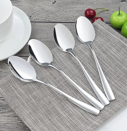 16-Piece Dinner Spoons, Stainless Steel, 8.27 Inch