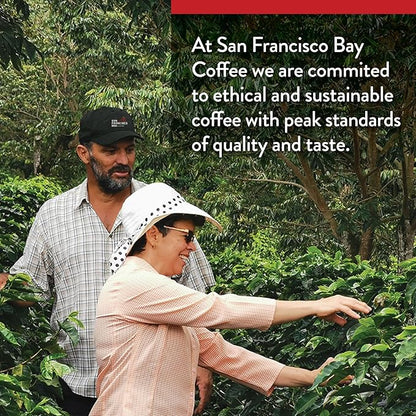 San Francisco Bay Coffee - Decaf Medium-Dark Roast Whole Bean Coffee - Decaf Espresso Roast (2 lb bag) - Swiss Water Processed