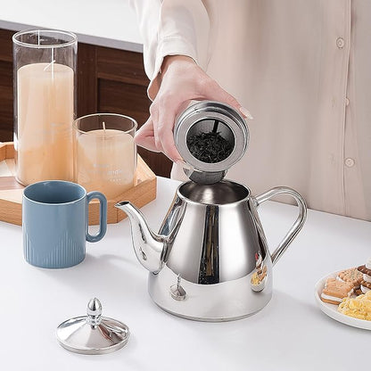 SANQIAHOME Stainless Steel Teapot with Infuser 1500ml