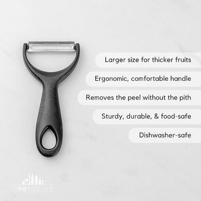A Bar Above Gold Citrus Peeler, Premium Stainless Steel Fruit Peeler for Oranges, Lemons, and Garnishes, Ergonomic Bar Tool for Peeling Citrus, Cocktail Garnish Zester, Bartender Tool for Home and Bar