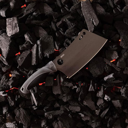 OUTDOOR EDGE ErgoMax Cleaver - Razor Sharp Meat Cleaver and Vegetable Kitchen Knife, Premium Titanium-Coated Steel Blades, Multipurpose Chef Knife for Home and Kitchen with Ergonomic Handle