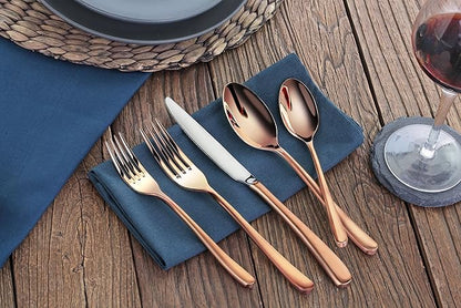 Artaste Rain II Forged 18/10 Stainless Steel (Copper (Service for 4), Flatware (20-Piece Set))