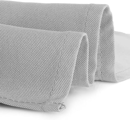 Gee Di Moda Rectangle Tablecloth - 90 x 156 Inch Silver Table Cloth for 8 Foot Table with Floor-Length Drop - Heavy Duty Washable Fabric - 8 Ft Buffet Table, Holiday Party, Wedding & Baby Shower