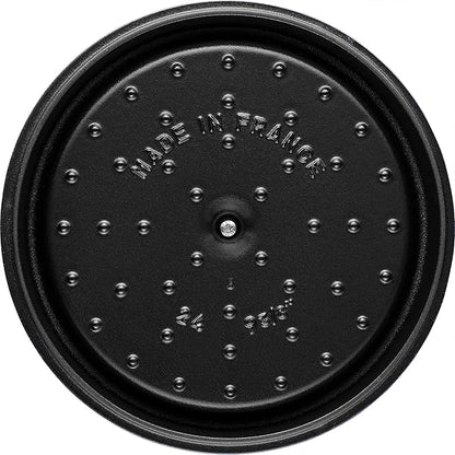Staub Cast Iron Dutch Oven 5-qt Tall Cocotte, Made in France, Serves 5-6, Matte Black