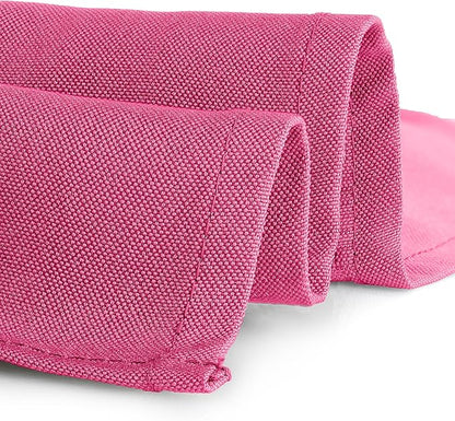 Gee Di Moda Rectangle Tablecloth - 90 x 132 Inch Fuchsia Table Cloth for 6 Foot Table with Floor-Length Drop - Heavy Duty Washable Fabric - 6 Ft Buffet Table, Holiday Party, Wedding & Baby Shower